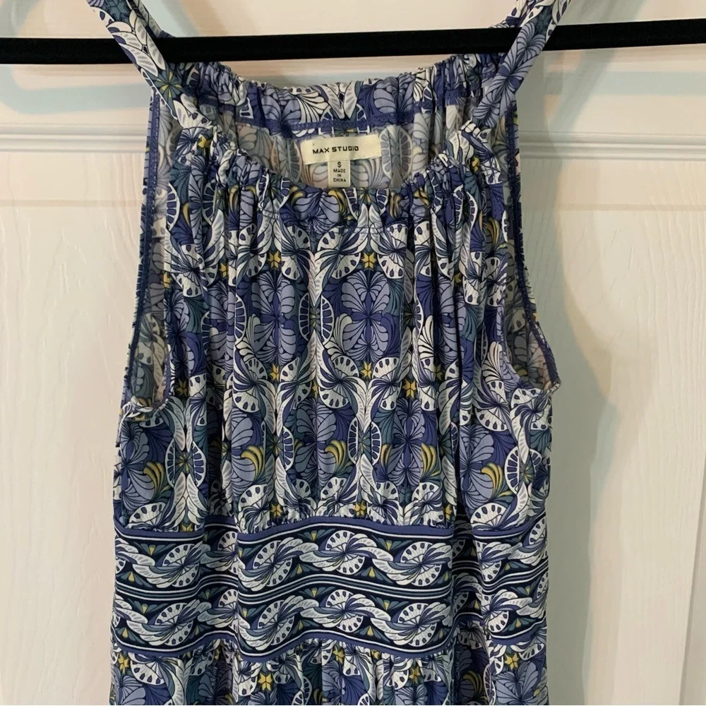Max Studio Sleeveless Boho Print Midi Dress, size S - Picture 4 of 9
